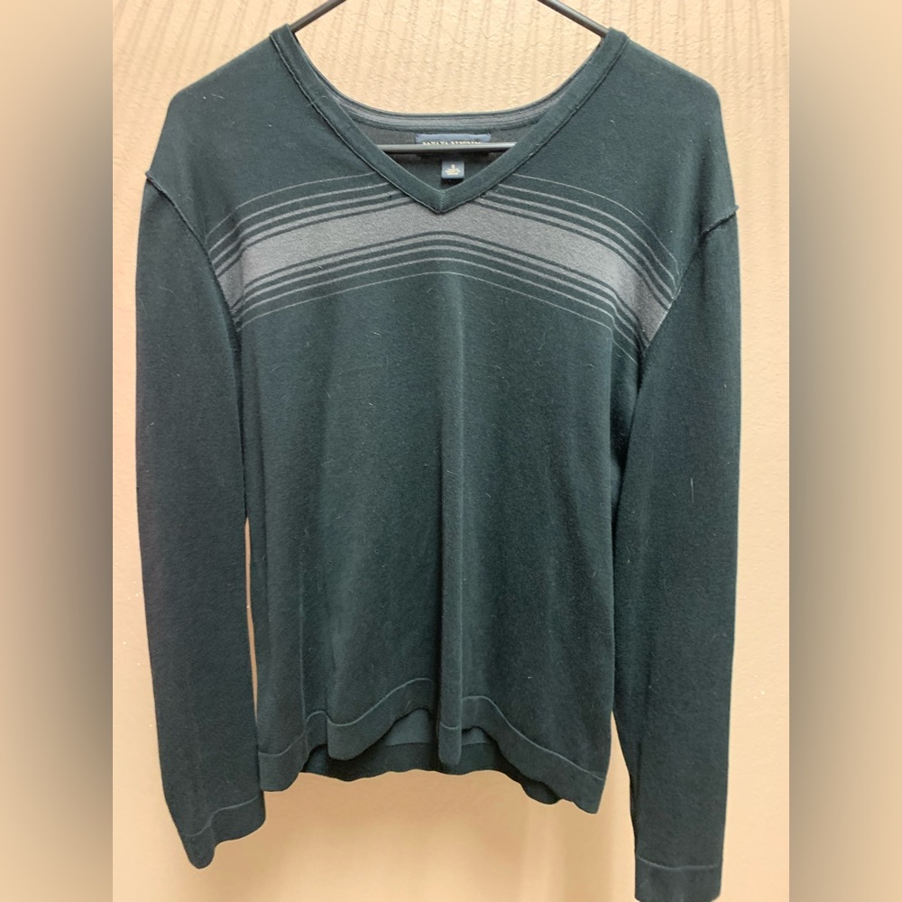 Banana Republic V-Neck Striped Sweater S